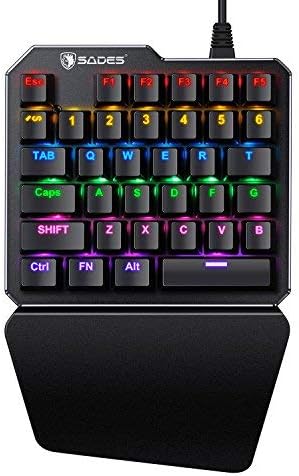 Photo 1 of (Black Switch)One-Handed RGB Mechanical Gaming Keyboard SADES Half Keyboard Gaming Keypad Small Gaming Keyboard for PUBG/Fps Games/LOL/APEX/CSGO/Rainbow Six