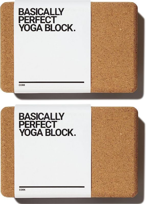 Photo 1 of BASICALLY PERFECT [2 PC Set] Cork Yoga Blocks, Eco-Friendly, Non-Toxic, Non-Slip, Will Not Chip, 9" x 6" x 4", Naturally Stays Fresh
