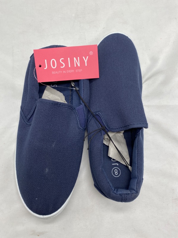 Photo 2 of JOSINY Women’s Fashion Canvas Low Top Sneaker Lace-up Classic Casual Slip On Shoes Size: 8