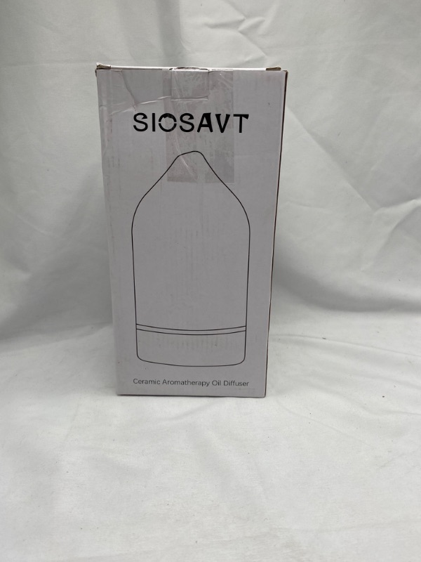 Photo 3 of SIOSAVT Essential Oil Diffuser,Handcrafted Ceramic Diffuser for Home,Ultrasonic Cool Mist Air Diffuser White(100ml) 