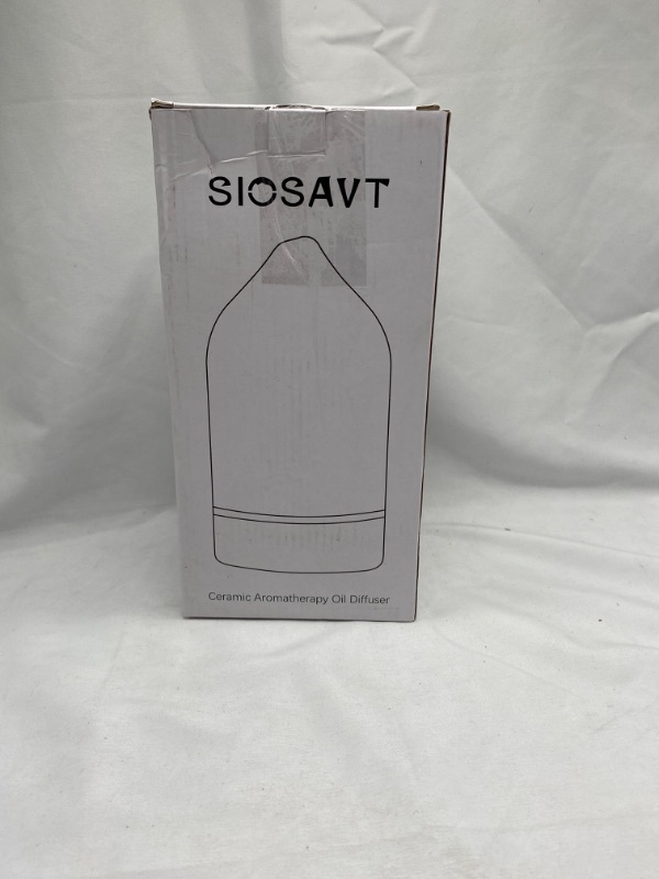 Photo 1 of SIOSAVT Essential Oil Diffuser,Handcrafted Ceramic Diffuser for Home,Ultrasonic Cool Mist Air Diffuser White(100ml) 