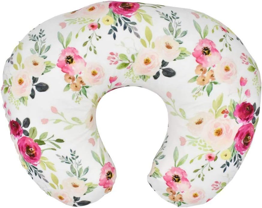 Photo 1 of 2 Pack Floral Nursing Pillow Cover Slipcover for Breastfeeding Pillows, Soft and Stretchy Safely Breastfeeding Pillow Cover for Girl (Floral)