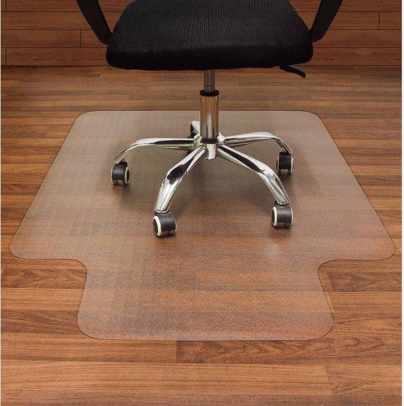 Photo 1 of AiBOB Office Chair Mat for Hardwood Floors, 36 X 48 in, Heavy Duty Floor Mats for Computer Desk, Easy Glide for Chairs, Flat Without Curling