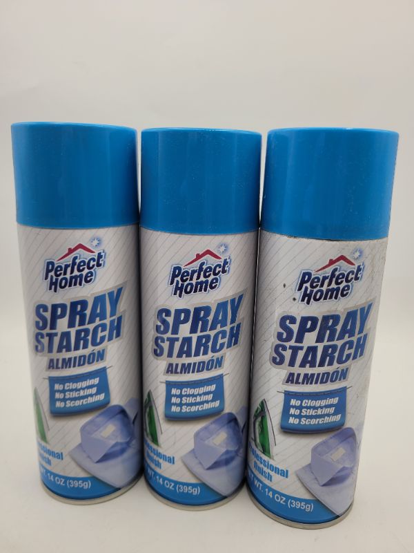 Photo 2 of 3 PACK PERFECT HOME SPRAY STARCH PROFESSIONAL FINISH 14OZ