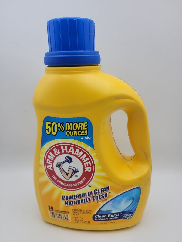 Photo 2 of Arm & Hammer Liquid Laundry 2X Concentrate Detergent, Clean Burst, 75 Ounce 50 LOADS