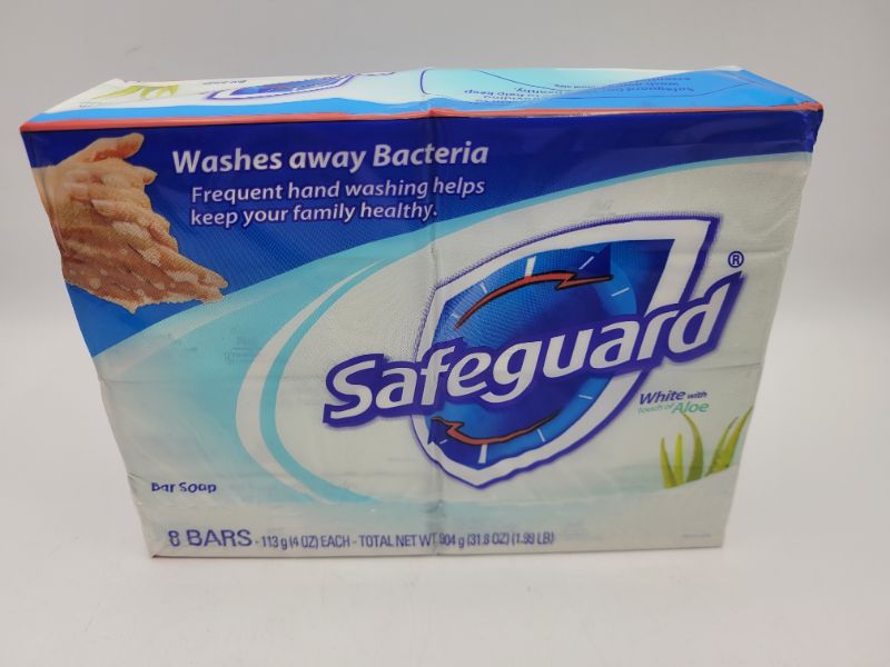 Photo 2 of Safeguard Antibacterial Bar Soap White with Touch of Aloe, 4oz (8 Count)