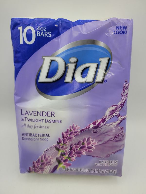 Photo 2 of Dial Lavender & Twilight Jasmine Antibacterial Deodorant Soap, 4 oz. Bars -10 Count
