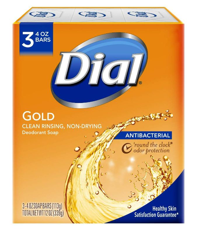 Photo 1 of 10 Bars Dial Antibacterial Deodorant Bar Soap, Gold, Moisture Balance - 4 Ounce