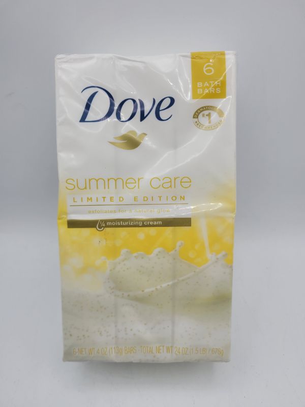Photo 2 of Dove Summer Care Limited Edition 6 bath bars Exfoliates for a natural glow