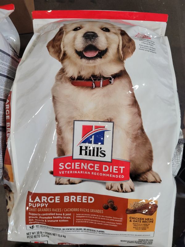 Photo 2 of Hill's Science Diet Large Breed Puppy Dry Dog Food - Chicken & Oatmeal 30lb bag