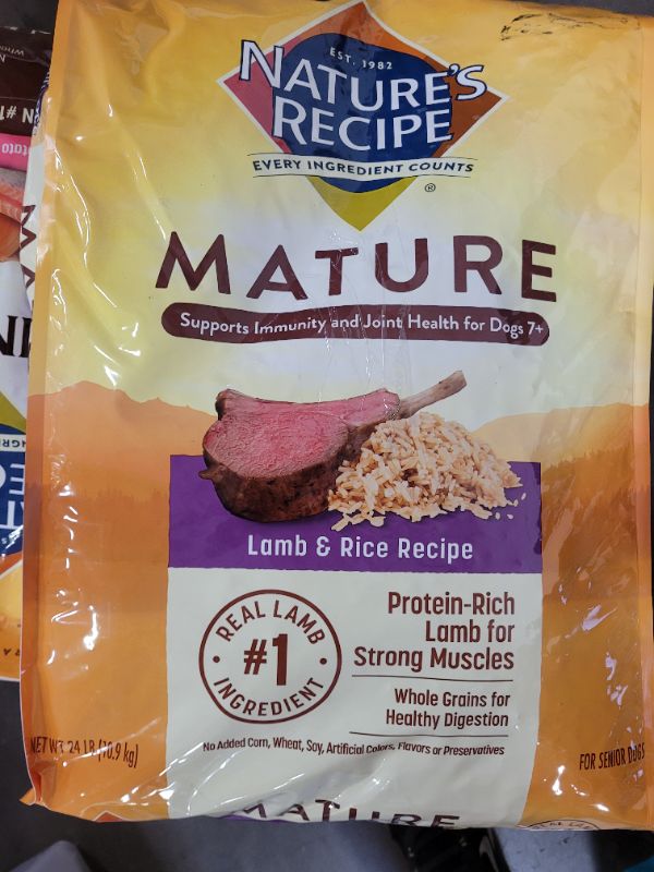 Photo 2 of Nature's Recipe Dry Dog Food Mature Dogs 7+ 24lb bag