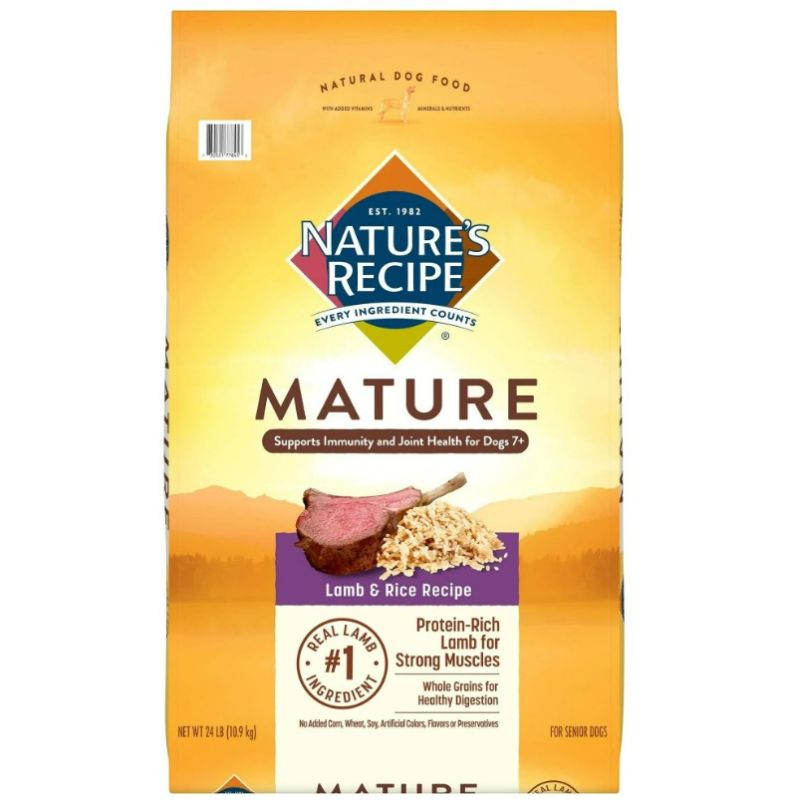Photo 1 of Nature's Recipe Dry Dog Food Mature Dogs 7+ 24lb bag