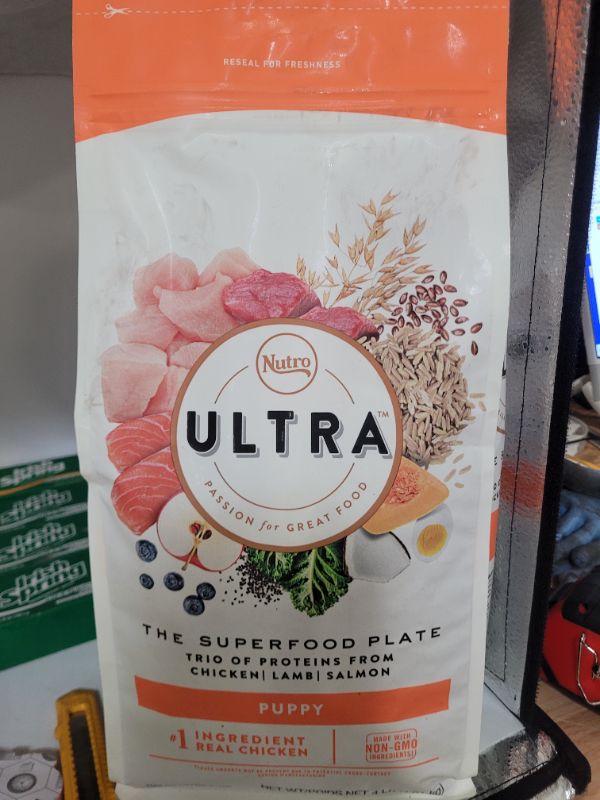 Photo 2 of Nutro Ultra High Protein Natural Dry Dog Puppy Food with a Trio of Proteins from Chicken Lamb and Salmon, 4 lb. Bag