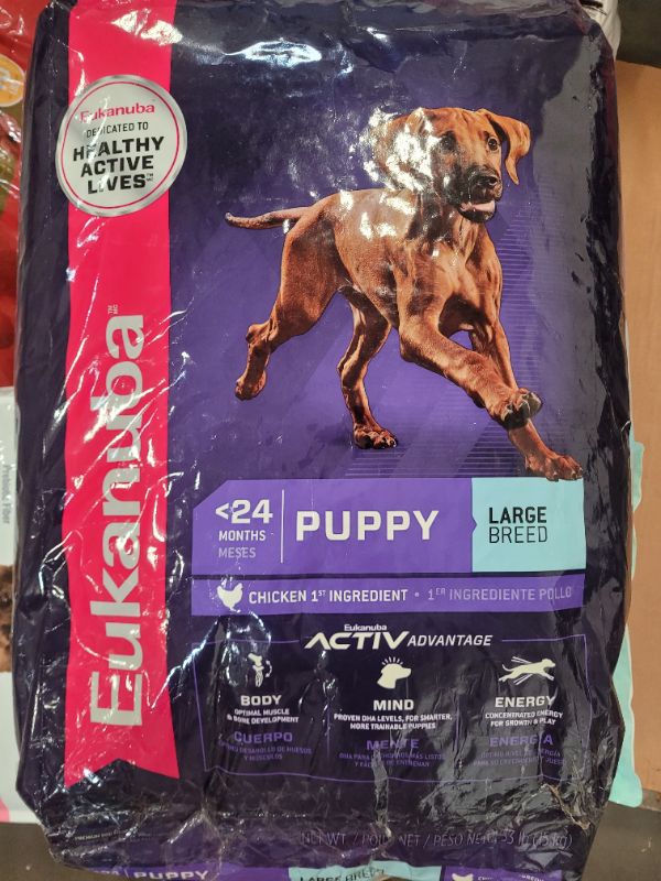 Photo 2 of Eukanuba Puppy Large Breed Dry Dog Food Chicken, 33 lb bag