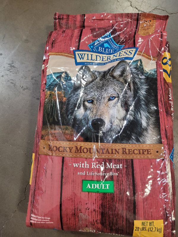 Photo 2 of Blue Buffalo Wilderness Rocky Mountain Recipe High Protein Natural Adult Dry Dog Food, Red Meat with Grain 28 lb Bag