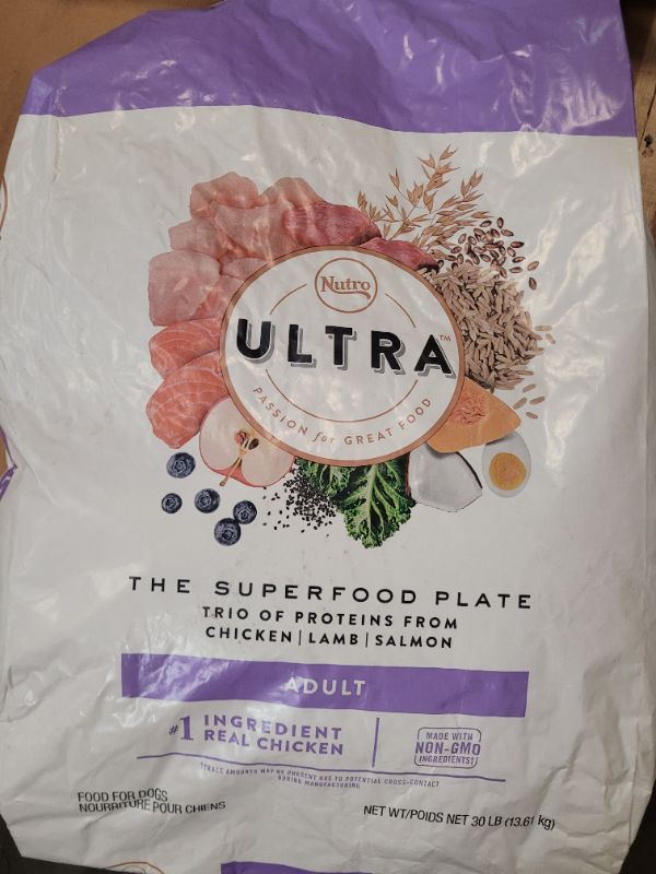 Photo 2 of NUTRO ULTRA Adult High Protein Natural Dry Dog Food with a Trio of Proteins from Chicken, Lamb and Salmon, 30 lb. Bag