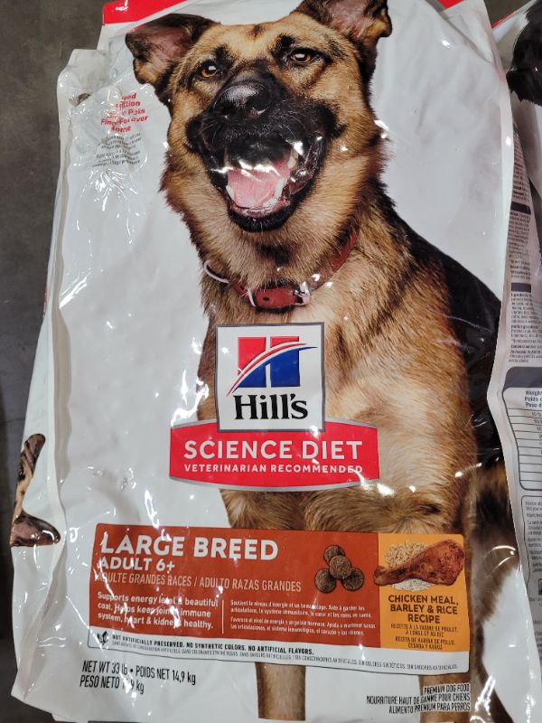 Photo 2 of Hill's® Science Diet® Large Breed Adult 6+ Dry Dog Food - Chicken Meal, Rice & Barley 33lbs