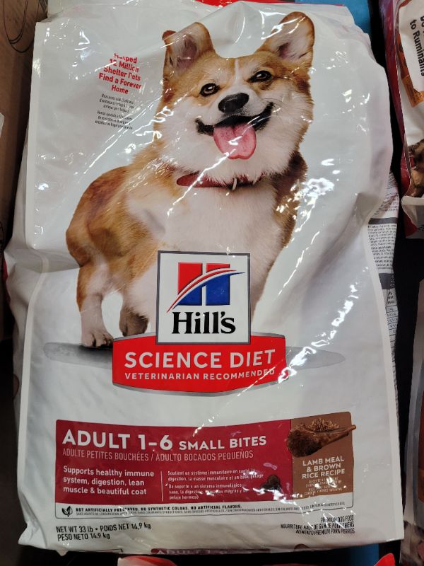 Photo 2 of Hill's® Science Diet® Adult Dry Dog Food - Small Bites, Lamb Meal & Brown Rice 33lbs