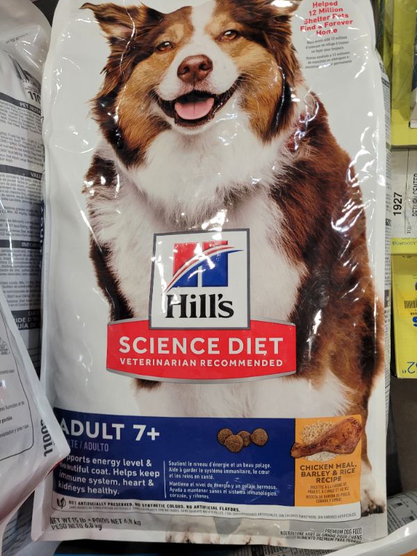 Photo 2 of Hill's® Science Diet® Adult Senior 7+ Dry Dog Food - Chicken Meal, Rice & Barley 15lbs
