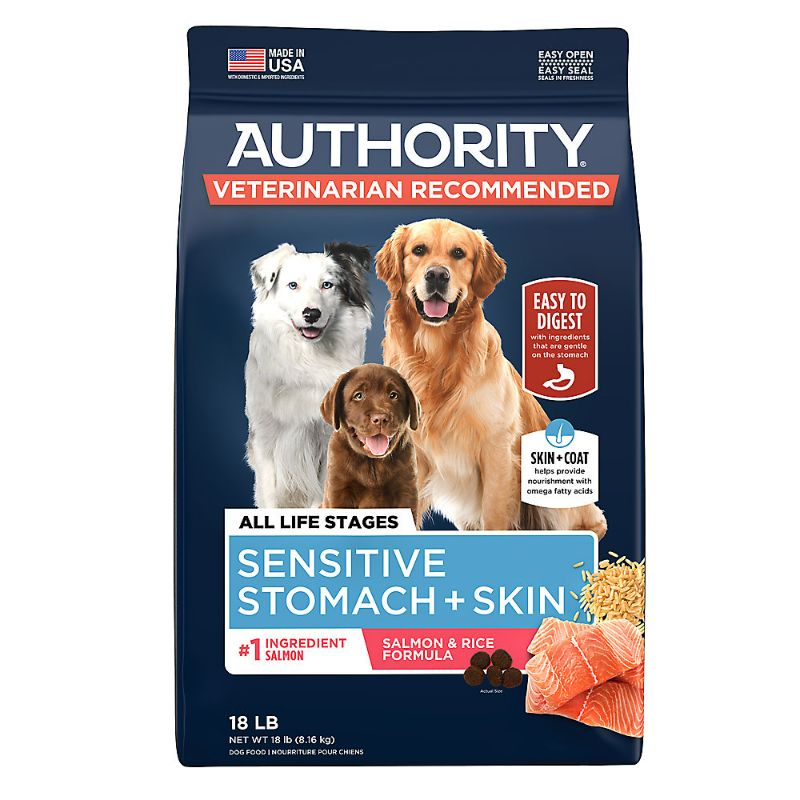 Photo 1 of Authority® Sensitive Stomach & Skin All Life Stage Dry Dog Food - Salmon 18lbs