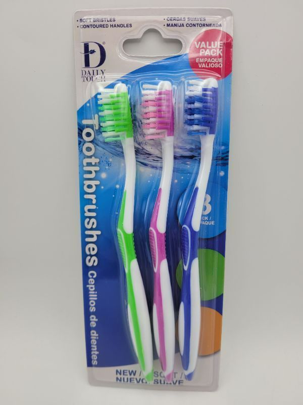 Photo 1 of Value Pack Soft Toothbrushs 3 Brushes Pack Of 4 (Total 12)