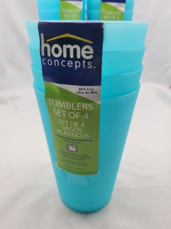 Photo 1 of 24 Count BPA Free 18oz Tumblers - light blue