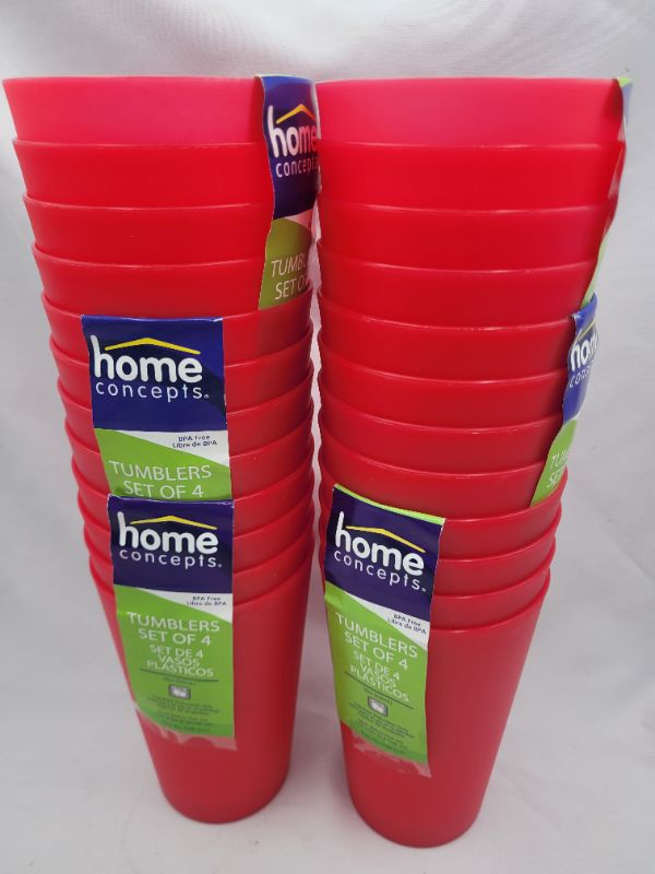 Photo 2 of 24 Count BPA Free 18oz Tumblers - Red