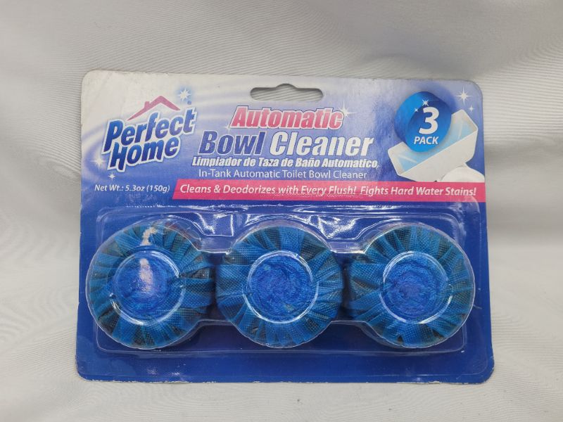 Photo 2 of (5Pack) PerfectHome 50g Each Blue Toilet Deodorant Cleaner, automatic toilet bowl tablet 3 count