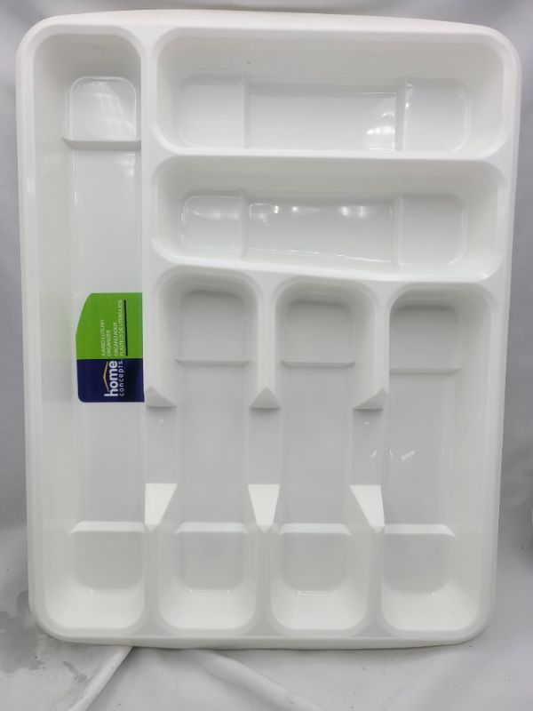 Photo 1 of 2 pack HomeConcepts Jumbo Cutlerty Drawer Organizer - White