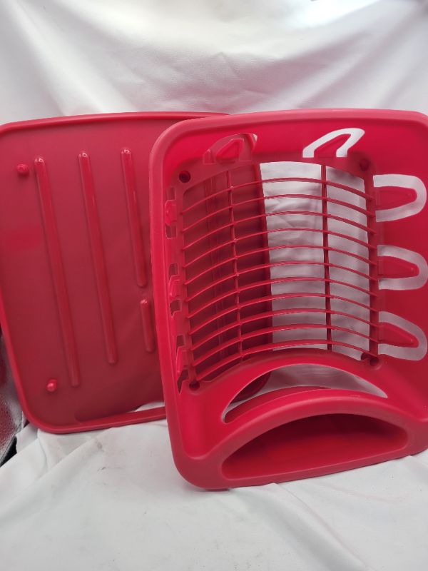 Photo 3 of HomeConcepts Dish Rack with Tray - RED