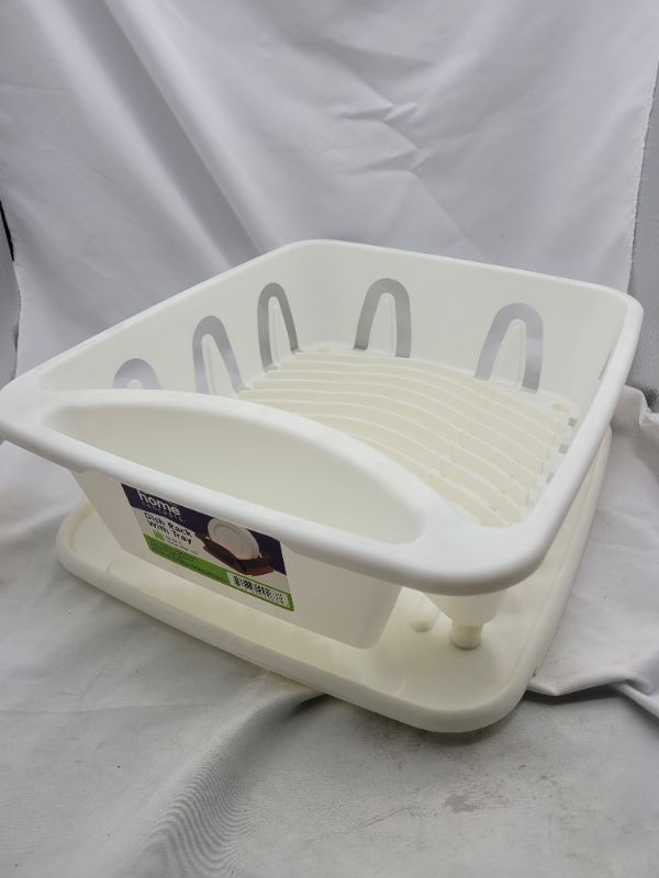 Photo 2 of HomeConcepts Dish Rack with Tray - White