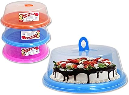 Photo 1 of Home Concepts Assorted Colors Plastic Cake Saver + Extra Lid