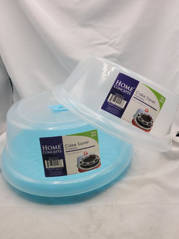 Photo 2 of Home Concepts Assorted Colors Plastic Cake Saver + Extra Lid