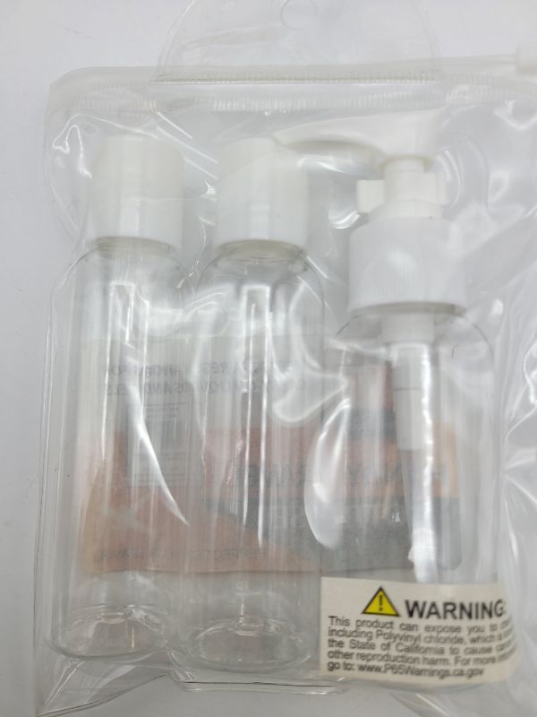 Photo 2 of 3 Pack Handy Travel Bottle Set 3 Pcs - TSA Approved Carry-On Liquids And Gels