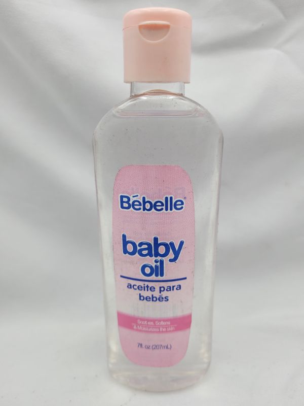 Photo 1 of 12 Count Bebelle Baby Oil 7oz FOR HOUSEHOLD/CRAFT/EXTERNAL USE ONLY NOT FOR PERSONAL USE:
Stainless Steel Cleaner, Sticky Residue Remover, Mildew and Soap Scum Cleaner, Chrome Polish, Dust Remover, Leather Softener and Shiner, Hinge Squeak Fixer