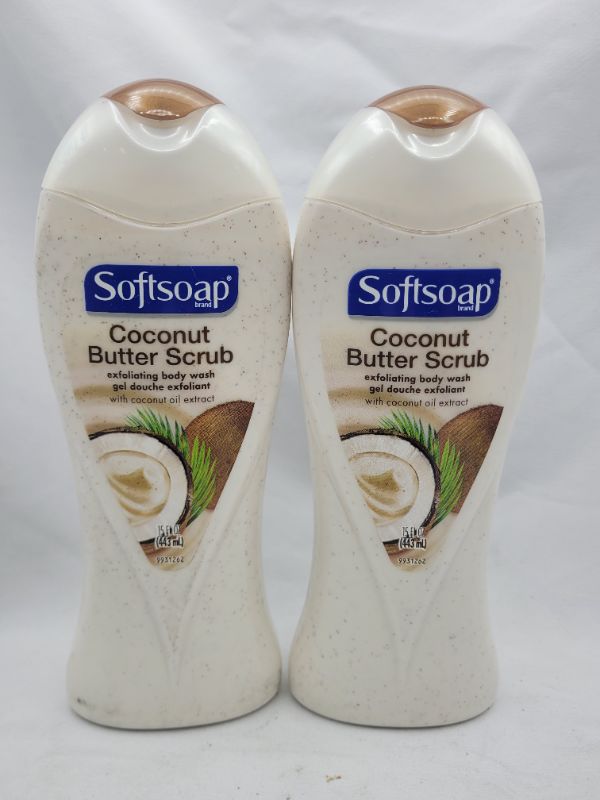 Photo 2 of Softsoap Body Butter Coconut Scrub, Body Buff Wash, 15 Ounce (Pack of 2)