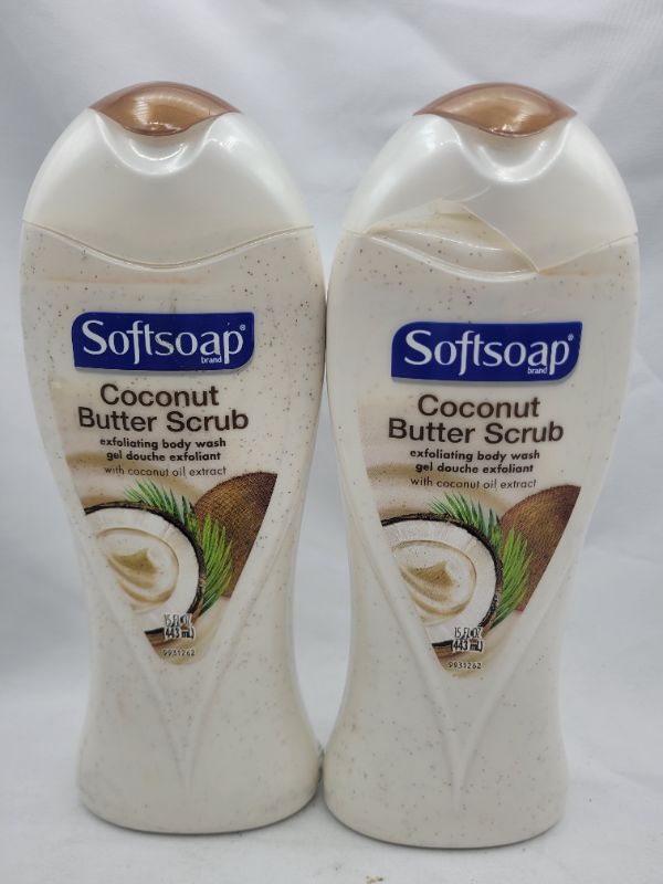 Photo 2 of Softsoap Body Butter Coconut Scrub, Body Buff Wash, 15 Ounce (Pack of 2)