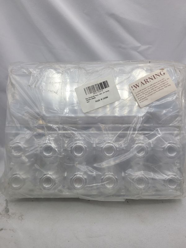 Photo 2 of Katfort Egg Cartons 30 Pack, Plastic Egg Carton Reusable 12 Eggs Holder, Clear Chicken Eggs Storage Tray for Refrigerator Groceries Farmers Family Suitable for Eggs Up to 55g