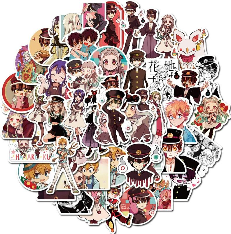 Photo 1 of (3 pack) Toilet Bound Hanako kun Japanese Anime Stickers Lovely Sticker Laptop Computer Bedroom Wardrobe Car Skateboard Motorcycle Bicycle Mobile Phone Luggage Guitar DIY Decal (Toilet Bound Hanako kun)