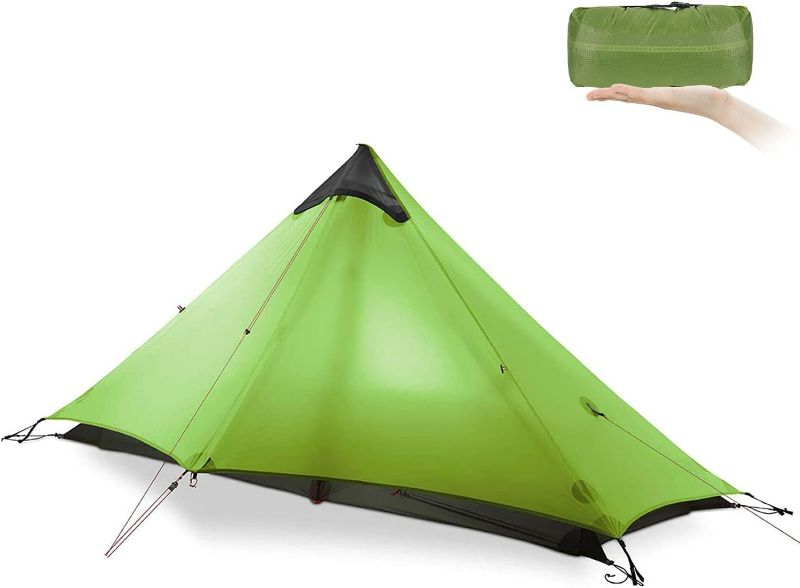 Photo 1 of Ultralight Tent 3-Season Backpacking Tent 1 Person/2 Person Camping Tent, Outdoor Lightweight LanShan Camping Tent Shelter, Perfect for Camping, Trekking, Climbing, Hiking