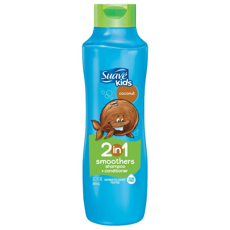 Photo 1 of 2 pack Suave Kids Coconut Smoothers 2 in 1 Shampoo and Conditioner 22.05