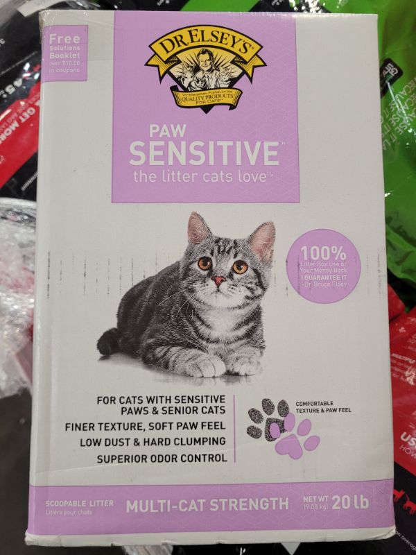 Photo 1 of Dr. Elsey's Precious Cat Paw Sensitive Clumping Multi-Cat Clay Cat Litter - Low Dust 20LBS
