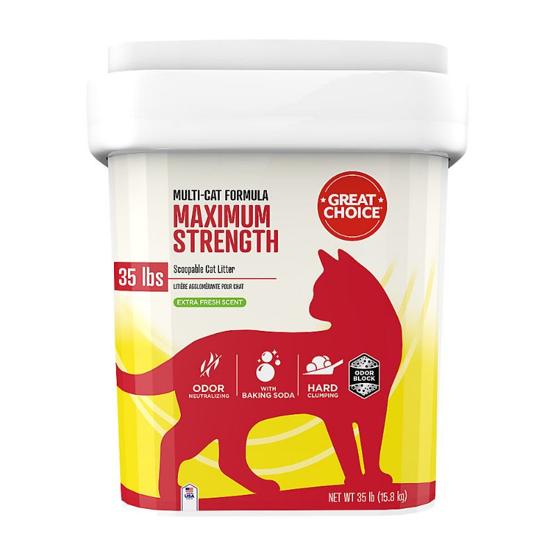 Photo 1 of Great Choice® Maximum Strength Clumping Multi-Cat Clay Cat Litter - Scented 35lbs