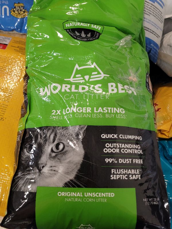 Photo 2 of World's Best ™ Clumping Corn Cat Litter - Lightweight, Low Dust, Natural 28lbs