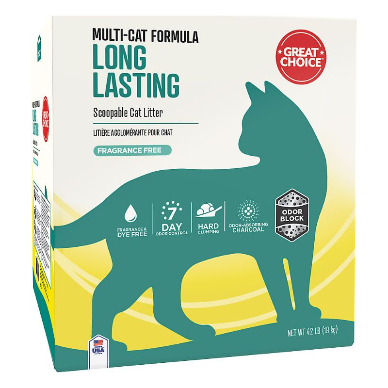 Photo 1 of Great Choice® Long Lasting Clumping Multi-Cat Clay Cat Litter - Unscented 42lbs