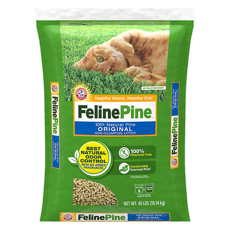 Photo 1 of 
Feline Pine Non-Clumping Pine Cat Litter - Scented, Low Dust, Natural 40lbs