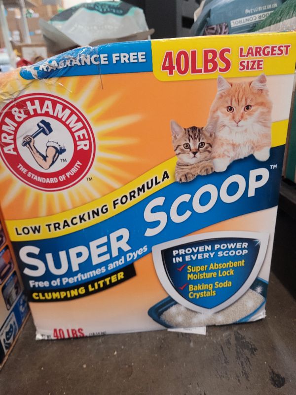 Photo 2 of Arm & Hammer Super Scoop Clumping Cat Litter, Fragrance Free 40lb