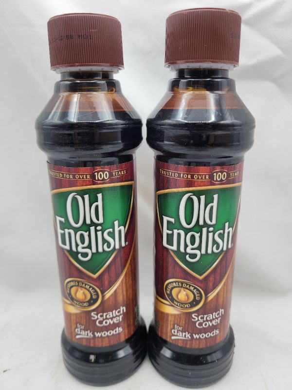 Photo 2 of Set of Two (2) Old English 8 Ounce Dark Wood Furniture Polish And Scratch Cover