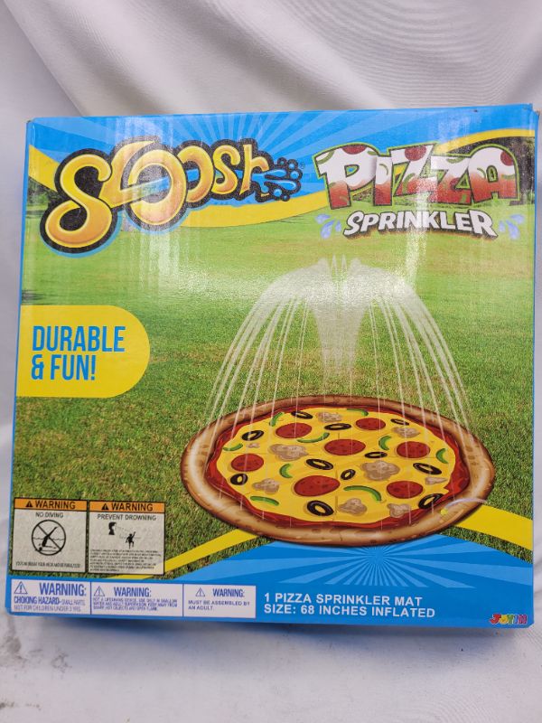 Photo 2 of Inflatable Sprinkler Water Splash Pad for Kids and Toddlers Water Play Mat Summer Pizza Water Toys 68" for Boys and Girls Swimming Pool Fun Backyard Lawn Games