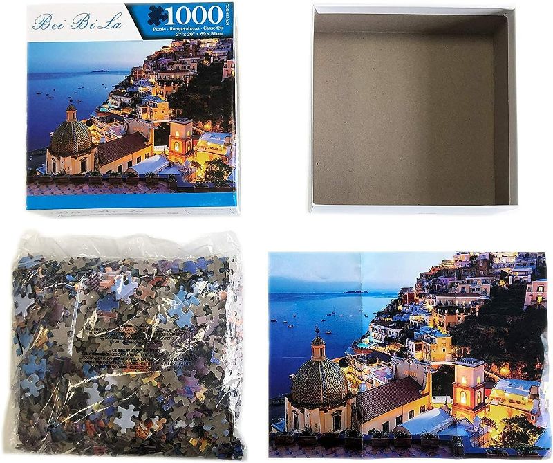 Photo 2 of Puzzles for Adults 1000 Piece Jigsaw Puzzles 1000 Pieces for Adults Kids Large Puzzle Game Toys Gift Amalfi Coast 27.2" x 20.1"